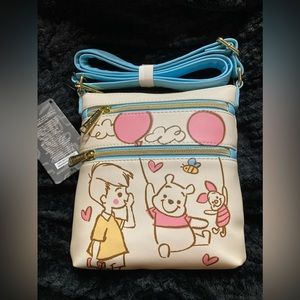 Loungefly Disney Winnie the Pooh Piglet & Pooh Balloons Sketch Crossbody Bag